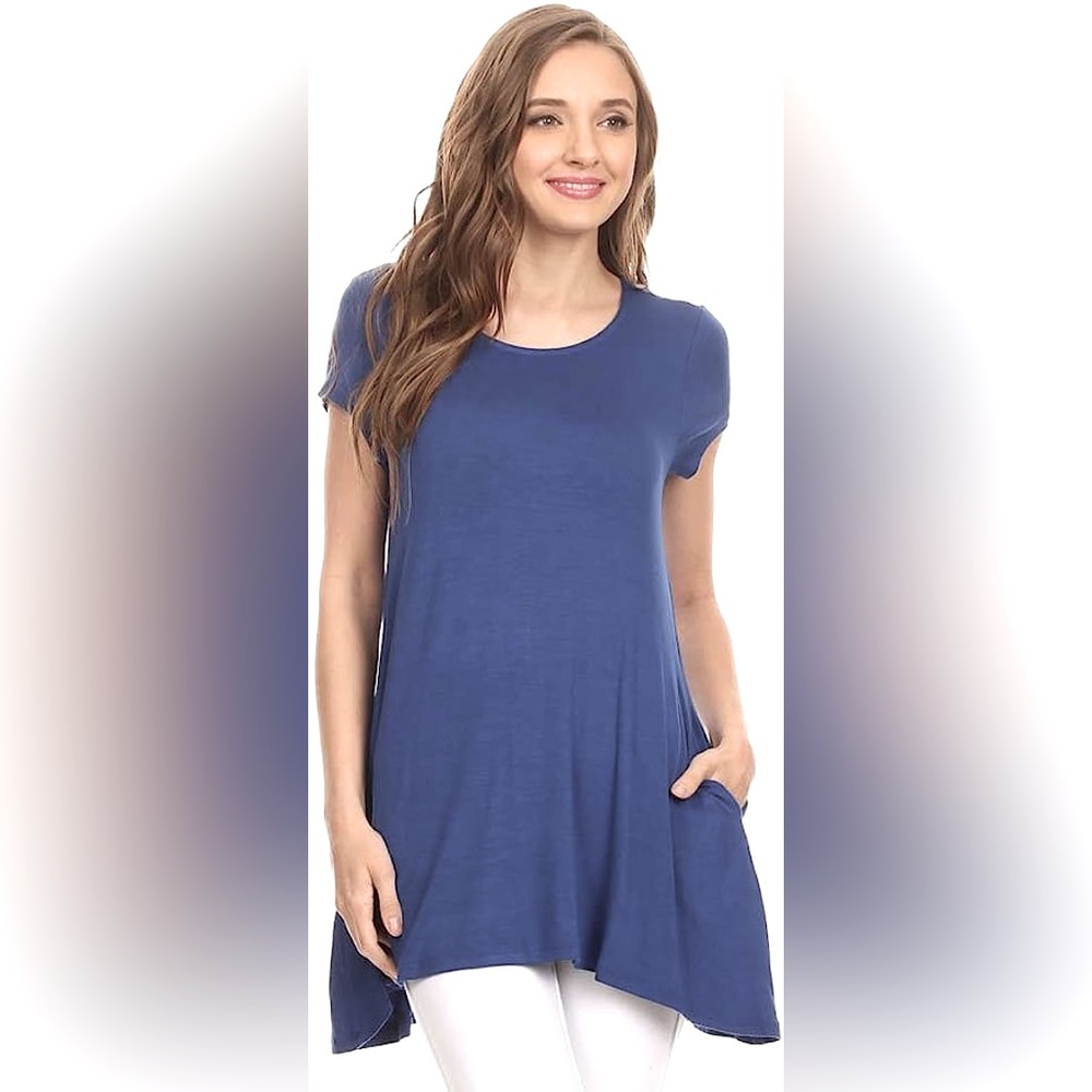 Anthropologie Maurices Loose Asymmetrical Top Tunic with pockets SZ S